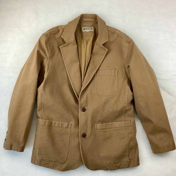 Duluth Jacket Men's  Brown Tan Fire Hose Presentation Canvas Work Chore Coat Med - Picture 1 of 14